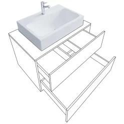 Wohnen Schränke<Waschbeckenschrank mit Aufsatzbecken - Effect