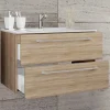 Wohnen Schränke<Waschtisch-Konsole mit Waschbecken - Caleena