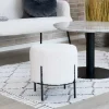 Wohnen Hocker<Webplüsch Hocker in Weiß - Janluca
