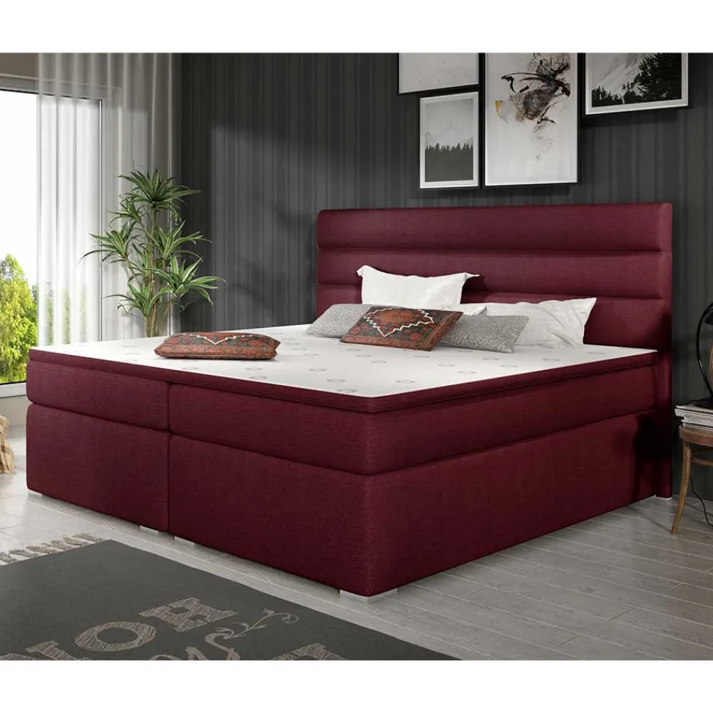 Wohnen Betten<Webstoff Boxbett in Magenta - Kitchin
