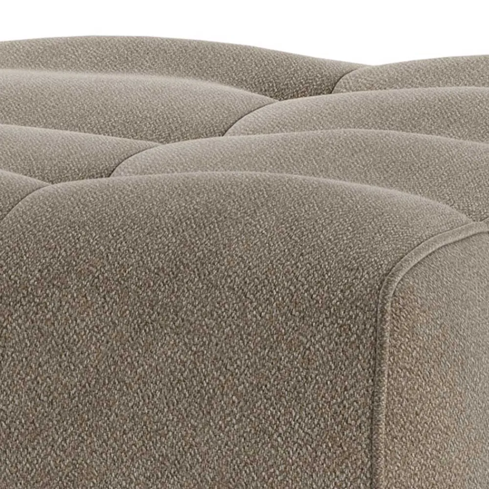Wohnen Hocker<Webstoff Couchhocker in Graugrün - Visaraldo