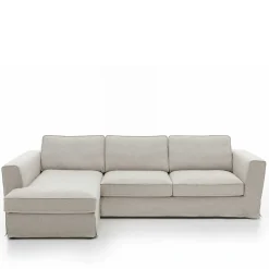 Wohnen Sofas<Webstoff Ecksofa in Hellgrau - Coisma