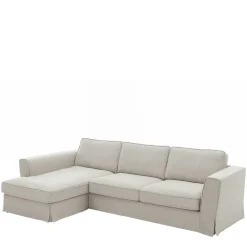 Wohnen Sofas<Webstoff Ecksofa in Hellgrau - Coisma