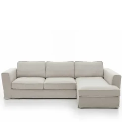 Wohnen Sofas<Webstoff Ecksofa in Hellgrau - Coisma