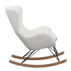 Wohnen Sessel|Stühle<Webstoff Schaukelstuhl in Weiß - Dario