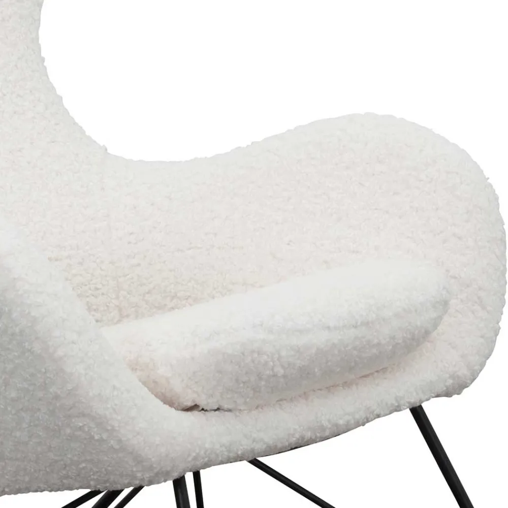 Wohnen Sessel|Stühle<Webstoff Schaukelstuhl in Weiß - Dario