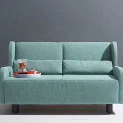 Wohnen Sofas<Webstoff Schlafsofa in Petrol Blau - Fancya