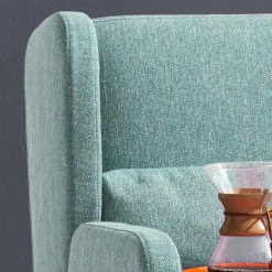 Wohnen Sofas<Webstoff Schlafsofa in Petrol Blau - Fancya