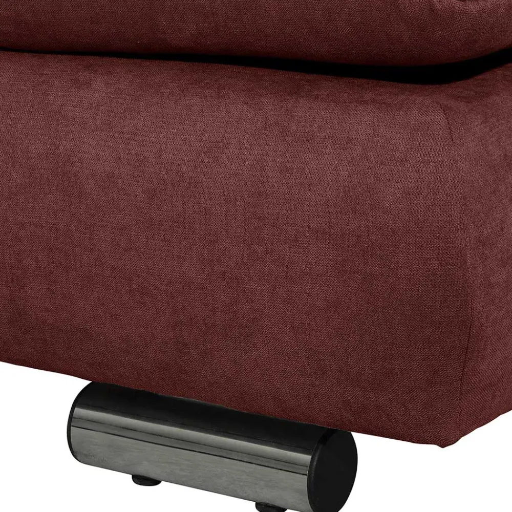Wohnen Sofas<Webstoff Sofaecke in Rot mit Chrom - Renemia