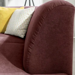 Wohnen Sofas<Webstoff Sofaecke in Rot mit Chrom - Renemia