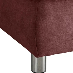 Wohnen Sofas<Webstoff Sofaecke in Rot mit Chrom - Renemia