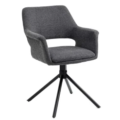 Wohnen Stühle<Webstoff Tischsessel drehbar - Lameiro (2er Set)