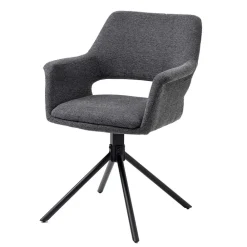 Wohnen Stühle<Webstoff Tischsessel drehbar - Lameiro (2er Set)