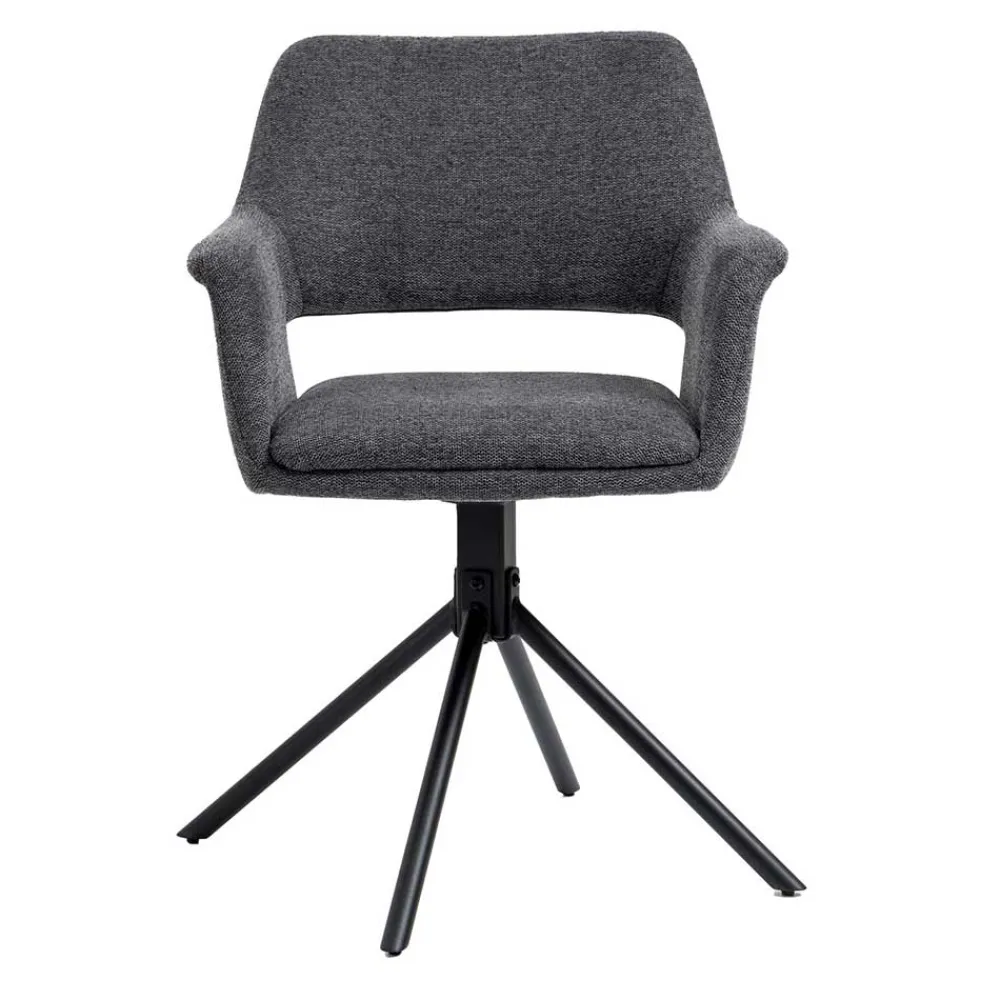 Wohnen Stühle<Webstoff Tischsessel drehbar - Lameiro (2er Set)
