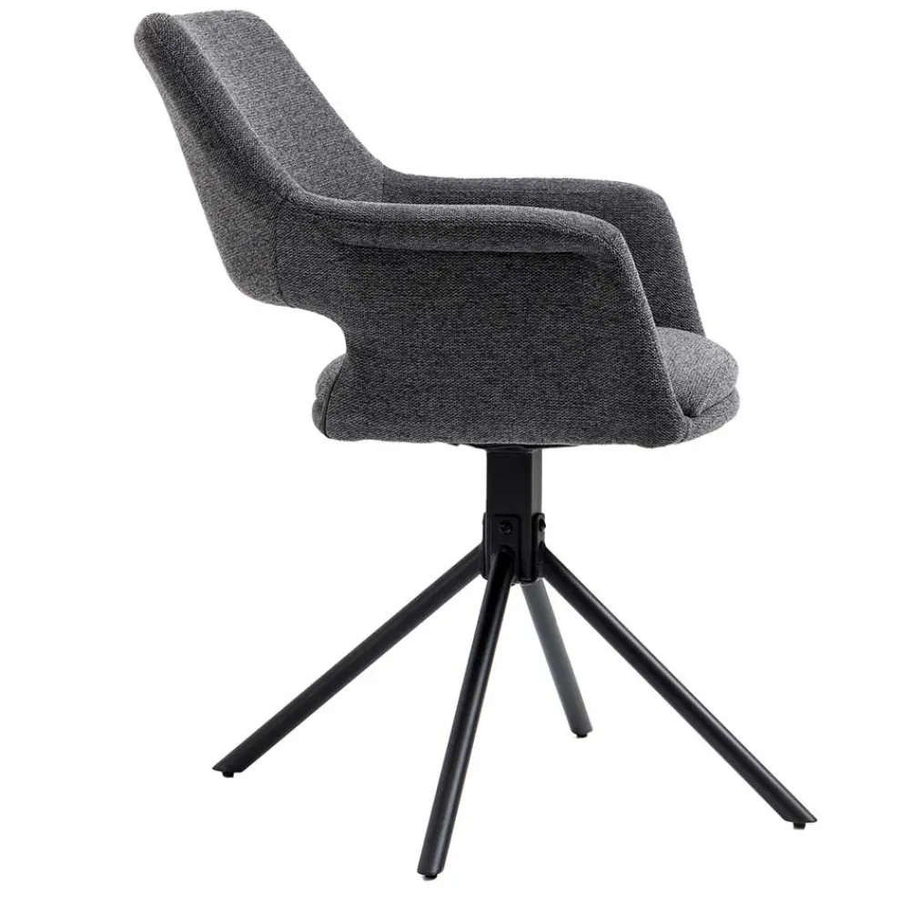 Wohnen Stühle<Webstoff Tischsessel drehbar - Lameiro (2er Set)