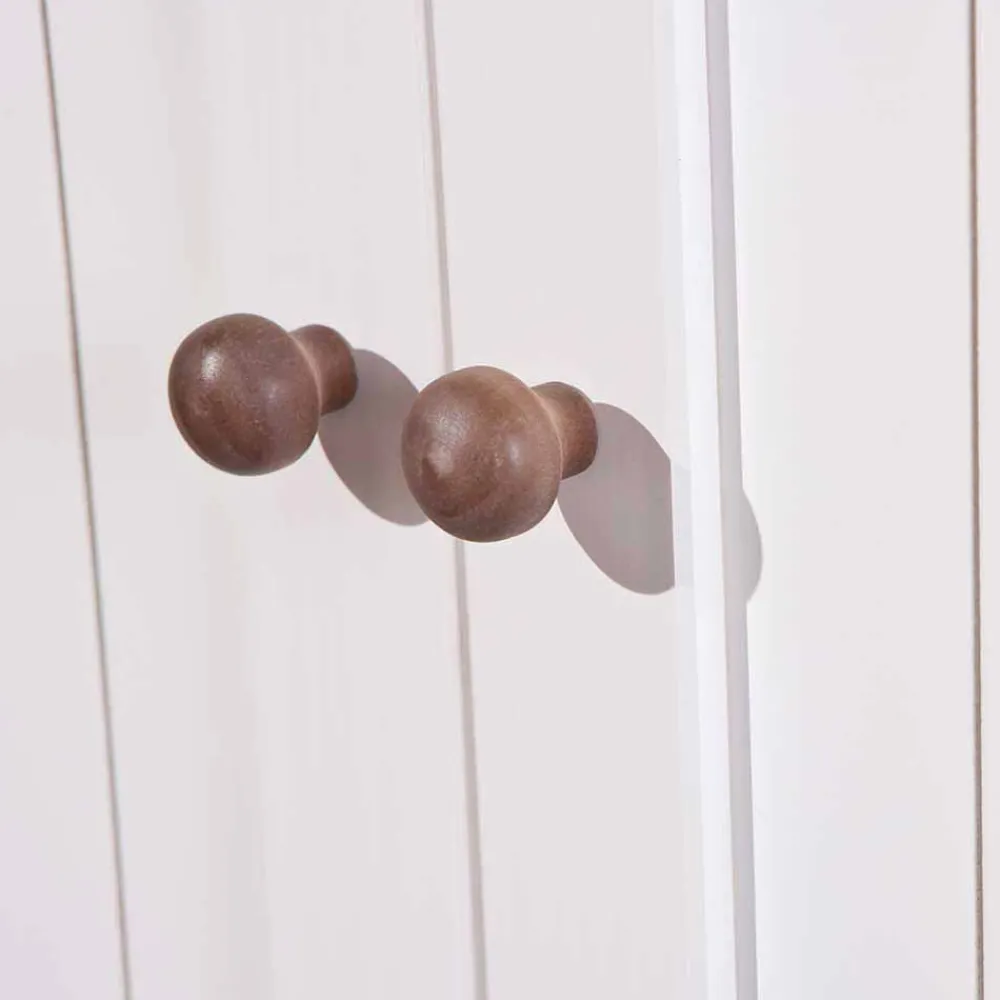 Wohnen Kommoden<Weiß Brauner Buffetschrank aus Kiefernholz - Vatina