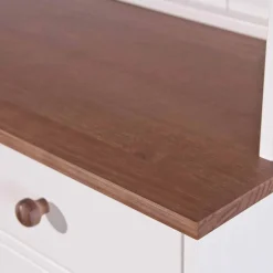 Wohnen Kommoden<Weiß Brauner Buffetschrank aus Kiefernholz - Vatina