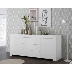 Wohnen Sideboards<Weiß lackiertes Sideboard mit 184 cm Breite - Mikes I