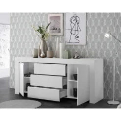 Wohnen Sideboards<Weiß lackiertes Sideboard mit 184 cm Breite - Mikes I