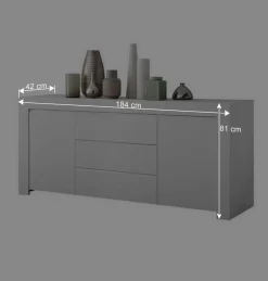 Wohnen Sideboards<Weiß lackiertes Sideboard mit 184 cm Breite - Mikes I