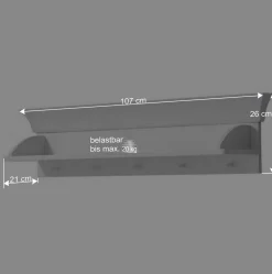 Wohnen Regale<Weiß lackiertes Wandboard aus Kiefernholz - Satumare