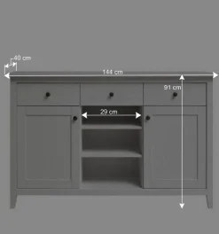 Wohnen Sideboards<Weiße Anrichte im Landhausstil - Astinion