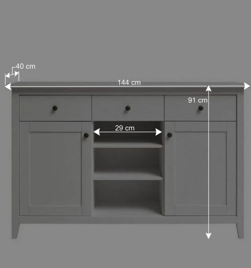 Wohnen Sideboards<Weiße Anrichte im Landhausstil - Astinion