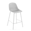 Wohnen Hocker<Weiße Barstühle mit Sitzschale - Contrada (4er Set)