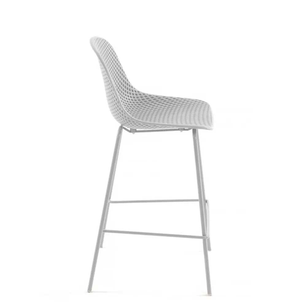 Wohnen Hocker<Weiße Barstühle mit Sitzschale - Contrada (4er Set)