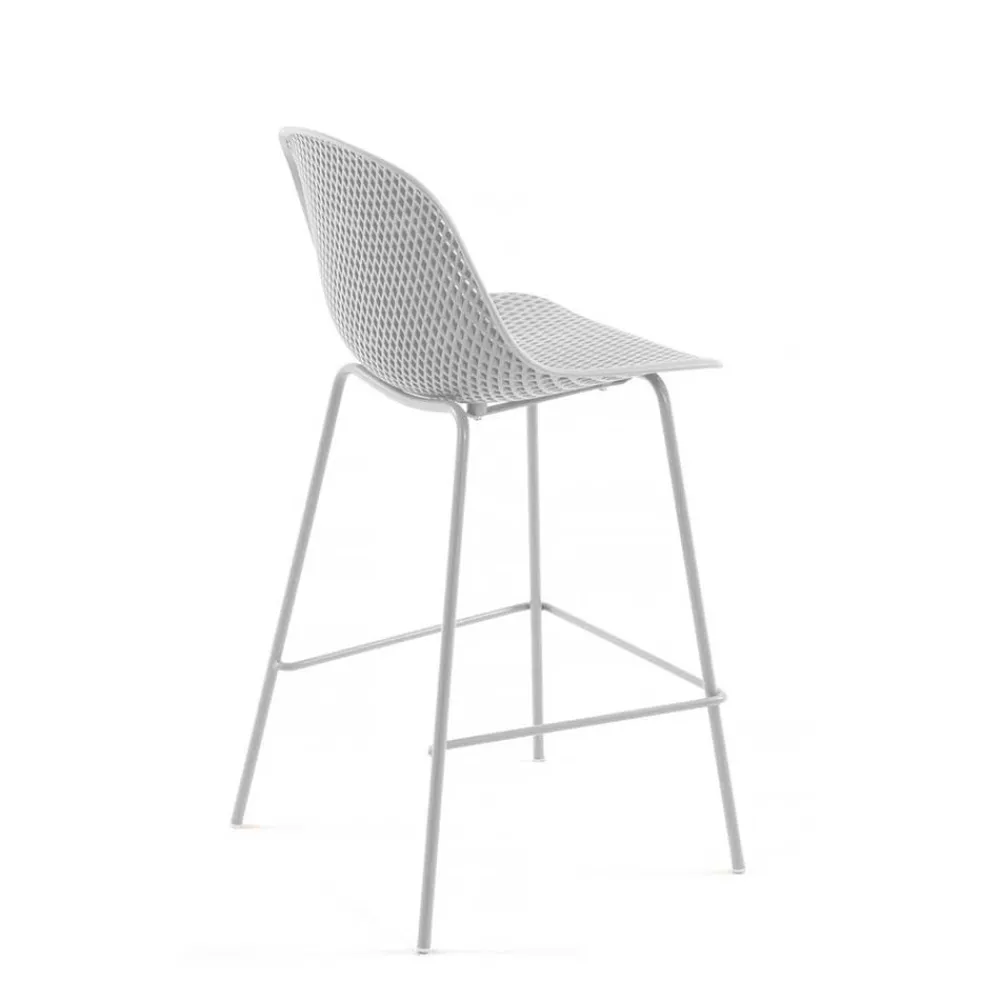 Wohnen Hocker<Weiße Barstühle mit Sitzschale - Contrada (4er Set)