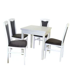 Wohnen Sitzgruppe<Weiße Esstisch Gruppe Set - Veromica (fünfteilig)