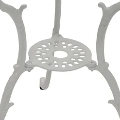 Wohnen Sitzgruppe<Weiße Gartenmöbel aus Metall Aluminium - Leano (dreiteilig)