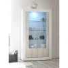Wohnen Vitrinen<Weiße Hochglanz Vitrine mit Dekor - Merenda