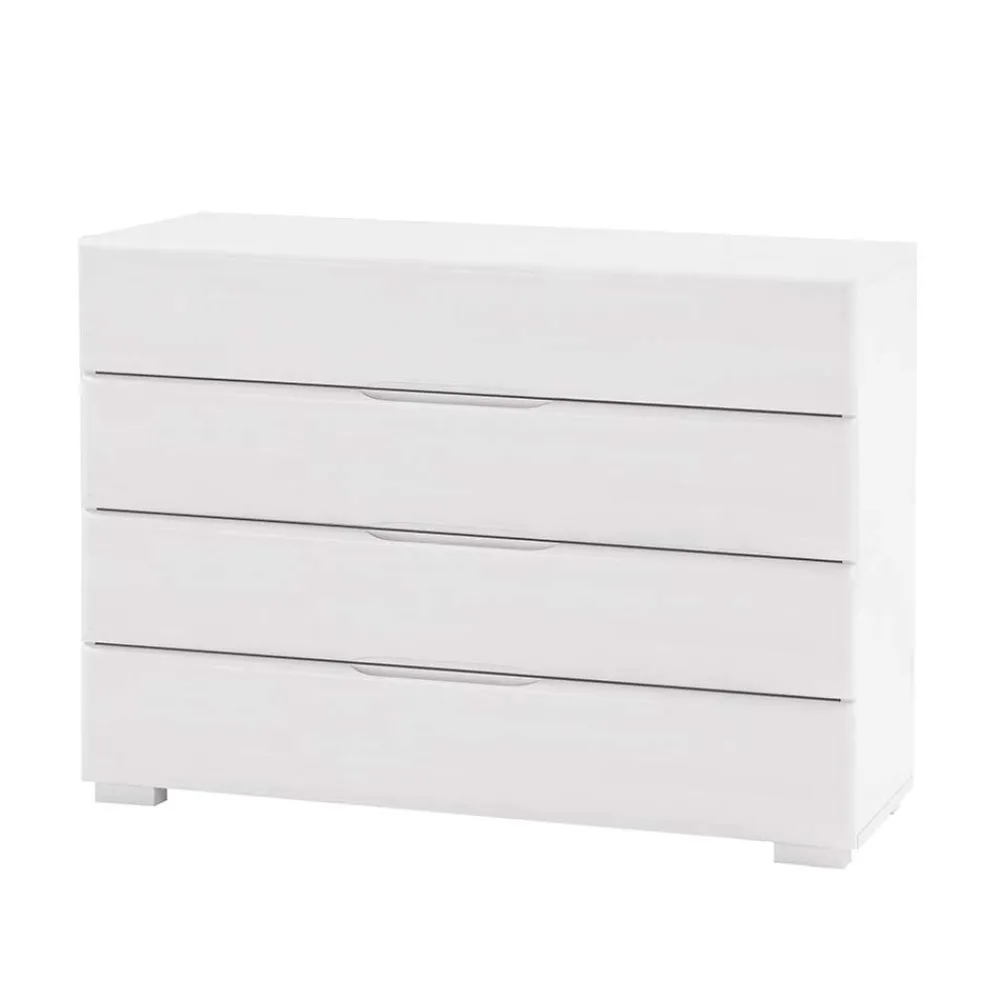 Wohnen Sideboards|Kommoden<Weiße Holzkommode Anvidia aus Buche massiv