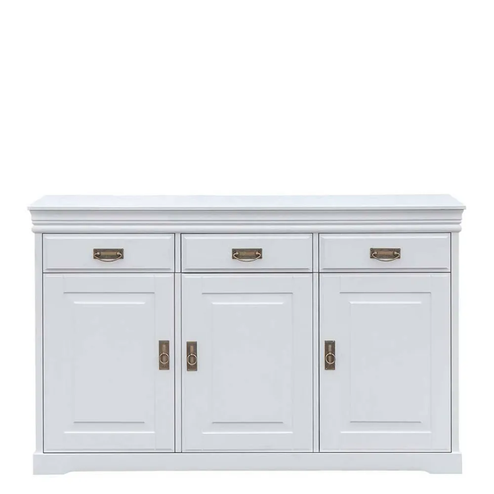Wohnen Sideboards<Weiße Kombi-Kommode im Landhausstil - Presto