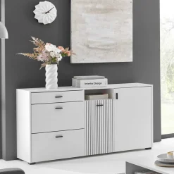 Wohnen Sideboards<Weiße Kombi-Kommode mit 1,50 m Breite - Dualkos