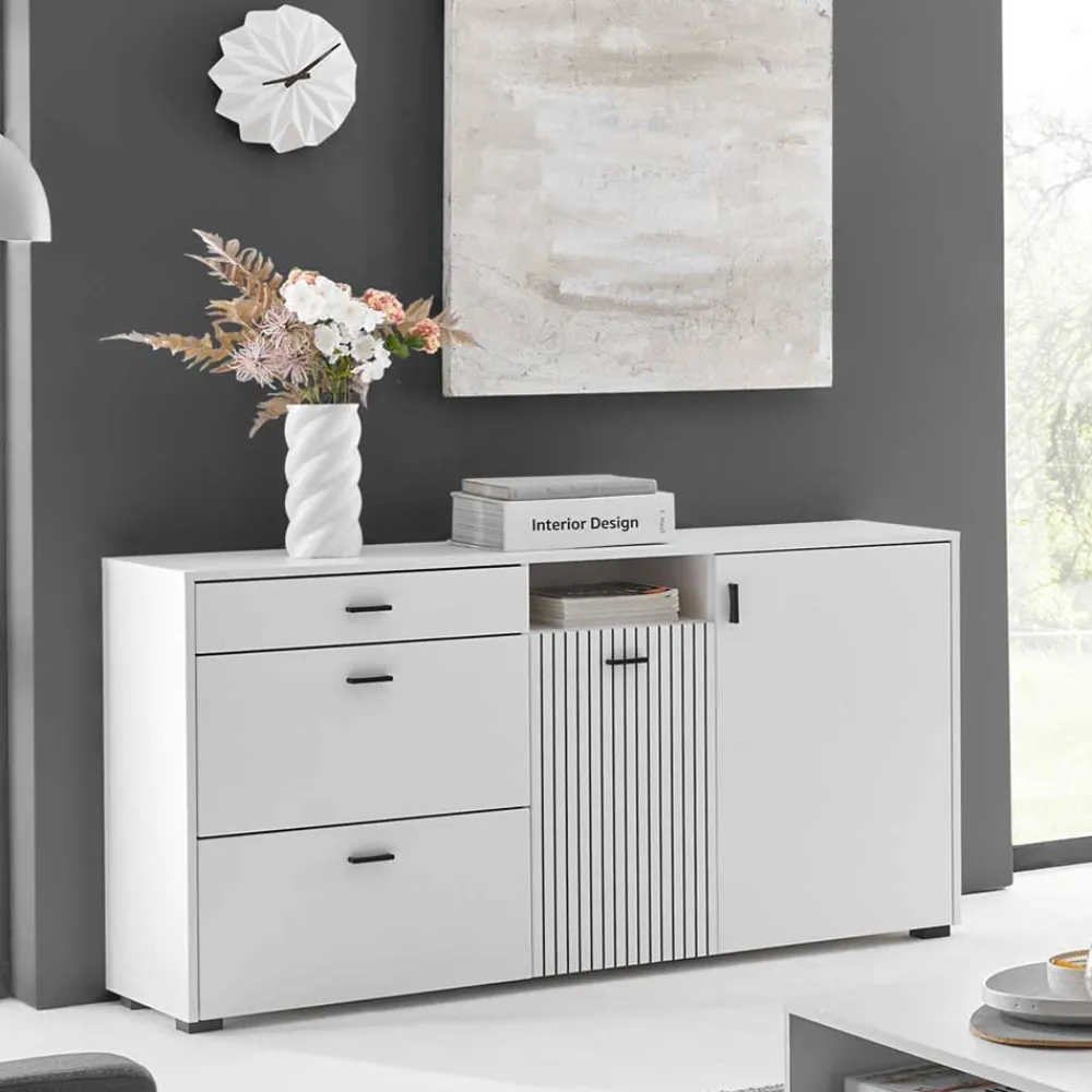 Wohnen Sideboards<Weiße Kombi-Kommode mit 1,50 m Breite - Dualkos