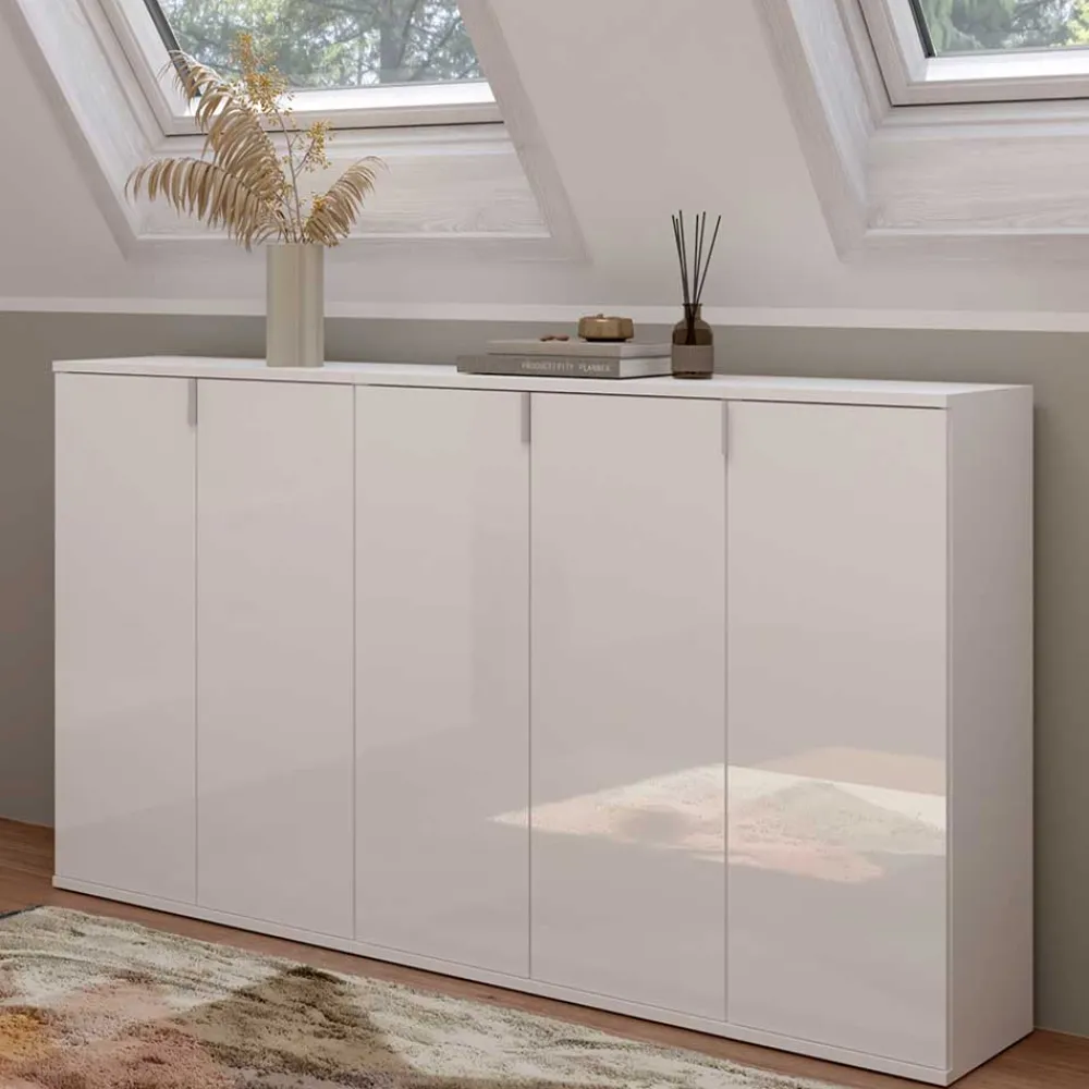 Wohnen Sideboards<Weiße Kommode 5-türig - Ejulia (dreiteilig)