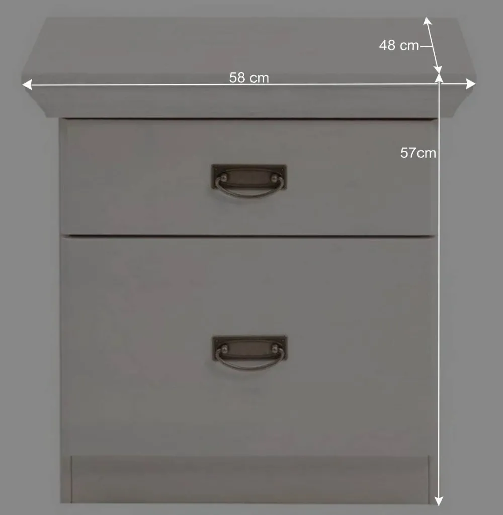 Wohnen Kommoden<Weiße Nachtkommode 58 cm breit - Satumare