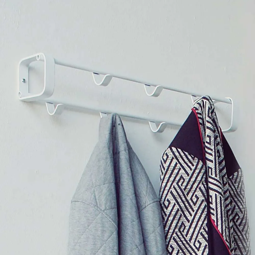 Wohnen Garderoben<Weiße Stahl-Wandgarderobe mit 60cm Breite - Torosma