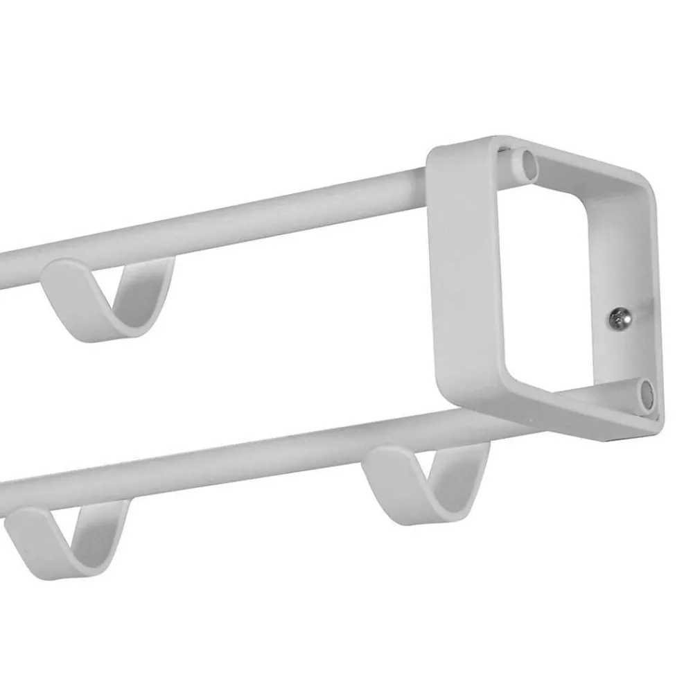 Wohnen Garderoben<Weiße Stahl-Wandgarderobe mit 60cm Breite - Torosma