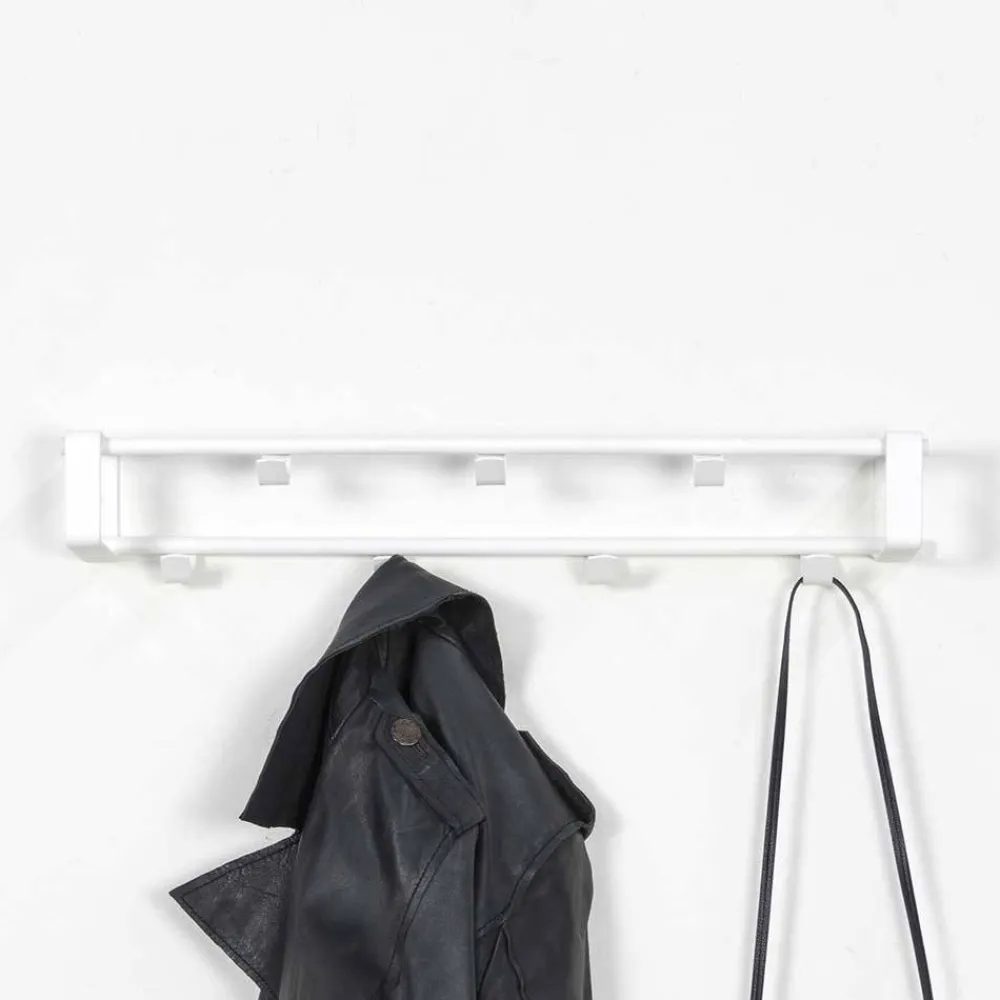 Wohnen Garderoben<Weiße Stahl-Wandgarderobe mit 60cm Breite - Torosma