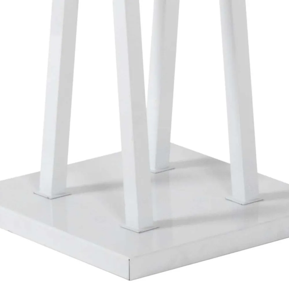 Wohnen Garderoben<Weiße Standgarderobe mit 12 Haken in Chrom - Traly