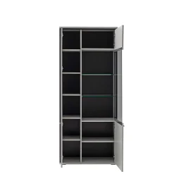 Wohnen Vitrinen<Weiße Stauraumvitrine in modernem Design - Loazin