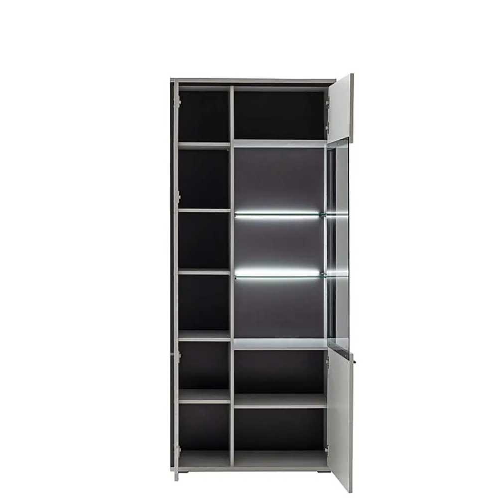 Wohnen Vitrinen<Weiße Stauraumvitrine in modernem Design - Loazin