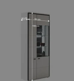 Wohnen Vitrinen<Weiße Stauraumvitrine in modernem Design - Loazin