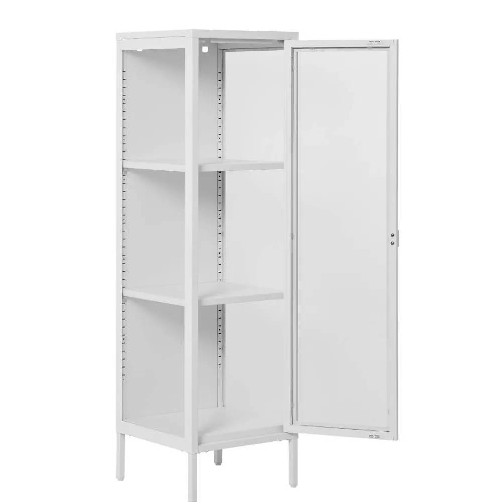 Wohnen Vitrinen<Weiße Vitrine aus Stahl - Sancrez