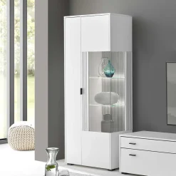 Wohnen Vitrinen<Weiße Vitrine fürs Wohnzimmer - Dualkos