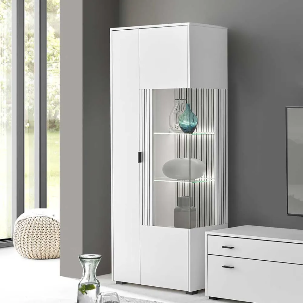 Wohnen Vitrinen<Weiße Vitrine fürs Wohnzimmer - Dualkos