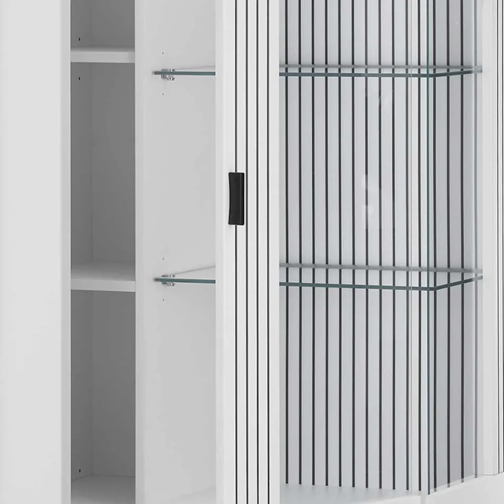 Wohnen Vitrinen<Weiße Vitrine fürs Wohnzimmer - Dualkos